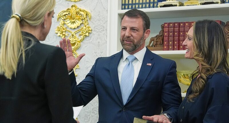 Incoming Department of Homeland Security Secretary Markwayne Mullin appeared surprised when Donald Trump admitted he did not know the former Oklahoma Senator is Native American. During Mullin's swearing-in ceremony in the Oval Office on Tuesday to replace fired Kristi Noem, Trump began reading off the new DHS boss' bio before stumbling across a surprise. 'But as the only Native American... I didn't know that,' Trump said before glancing at Mullin. 'I can tell you, he's the only Native American in the Senate. How many have been there before you, do you know?' Trump asked. The new DHS Secretary quickly answered: 'I think three. I didn't know all these things. I would have picked him faster. If I had known, I would have made a quicker decision,' the President joked.