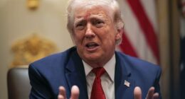 Donald Trump speaks during a Cabinet meeting in the Cabinet Room of the White House on March 26