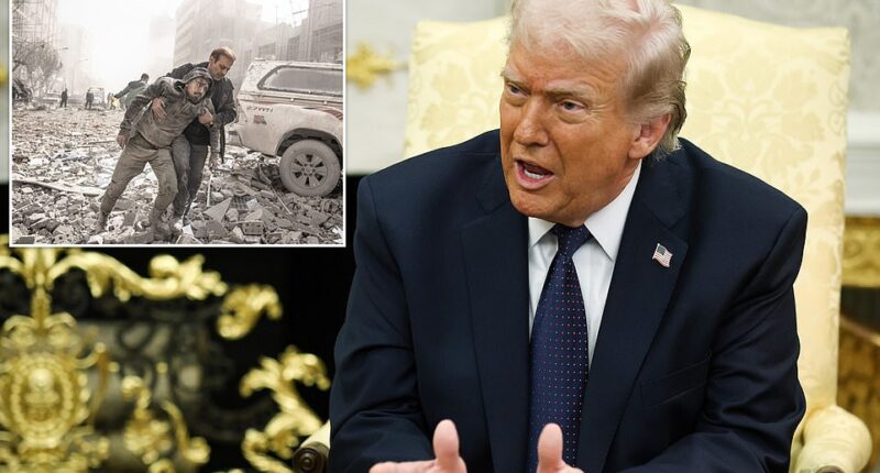 Donald Trump strongly denied that Israel pushed the US into war with Iran, saying that he actually 'may have forced' their hand, following fury from his MAGA base. During his first interaction with members of the press after the weekend operation, Trump was asked if Israel dragged the US into conflict. 'No, I might have forced their hand,' he stated to the contrary. Trump's comments appear to contradict what Secretary of State Marco Rubio said yesterday after briefing lawmakers on Operation Epic Fury. 'We knew that there was going to be an Israeli action. We knew that that would precipitate an attack against American forces,' Rubio said. 'And we knew that if we didn't preemptively go after them before they launched those attacks, we would suffer higher casualties.'