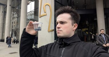 Blend, located at 62-storey skyscraper 22 Bishopsgate in the heart of the country's capital, offers the delightful fruit as toppings for porridge. Yet a pot (pictured) of just six blueberries comes at an eye-watering cost of £1.50