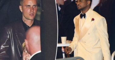 Usher claps back at claim he and Justin Bieber got into 'heated exchange' at Oscars party