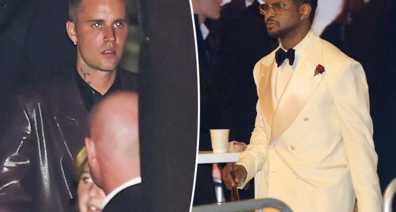 Usher claps back at claim he and Justin Bieber got into 'heated exchange' at Oscars party