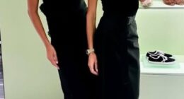 Western Australian model Rebecca Jobson, 36, arrived at a Prada event on Friday night with a new man, although she tried to keep things under wraps as she posed with Pip Edwards