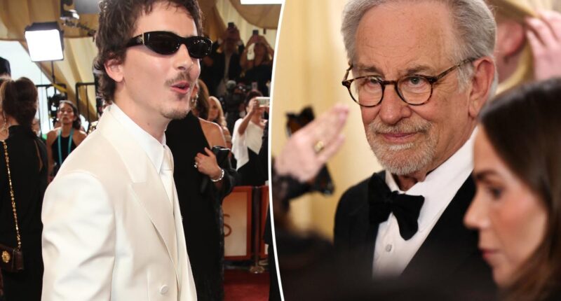 Watch Timothée Chalamet avoid awkward Steven Spielberg run-in after clash over ballet comments