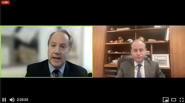 Public Citizen's Jon Golinger (left) created the most fireworks at Thursday's National Capital Planning Commission meeting, charging that NCPC Chair Will Scharf (right), and other White House officials serving on the board were 'not qualified' to be there