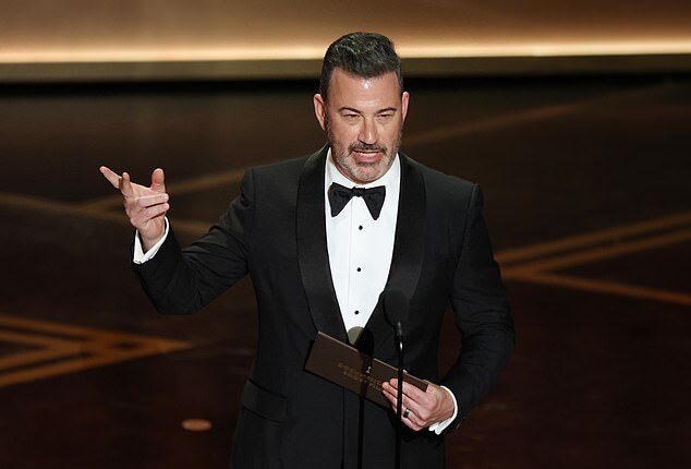 Jimmy Kimmel speaks onstage during the the 98th annual Academy Awards ceremony at the Dolby Theatre in Los Angeles, California, USA, 15 March 2026