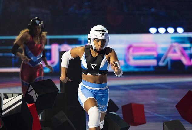 Emily Bell (pictured) and Josh McDonald were crowned the ultimate Gladiators Champions of 2026 during Saturday's intense final