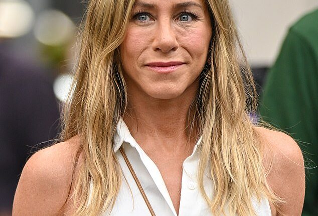Stars in their 50s and beyond still have the unlined complexions of 20- and 30-somethings thanks to injectables, lasers and the best skincare products money can buy. Pictured: Jennifer Aniston in 2024
