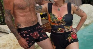 'Constance and Denz make Abbie Chatfield and Adam Hyde look like Posh and Becks. Their bewilderingly boho relationship, punctuated by periods of living apart, has become a free¿range social¿media soap opera that's impossible to look away from,' writes Amanda Goff