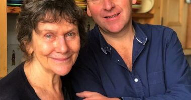 Brian Viner with his birth mother Doris Rau, who lived three miles from where lived in London