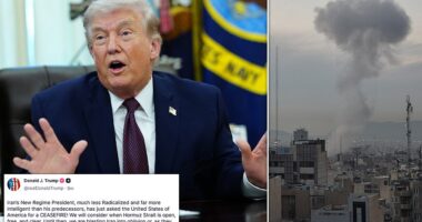 Donald Trump has announced that Iran's new leadership is requesting a ceasefire - but warned that any truce is contingent on the Strait of Hormuz opening. The President claimed that the 'new regime president' was 'much less radicalized and far more intelligent that his predecessors', without revealing with whom the US was negotiating, in a post on Truth Social on Wednesday morning. Tehran immediately pushed back on Trump's claims, with Iranian parliament speaker Mohammad-Bagher Ghalibaf calling it 'war profiteering 101.' Stocks moved higher on Wednesday after staging a huge relief rally on Tuesday as Trump signaled he would be prepared to end the Iran war even if Hormuz remains closed.