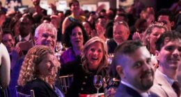 Former First Lady Jill Biden was a surprise guest Thursday night at New York City's Lesbian, Gay, Bisexual & Transgender Community Center's annual fundraising dinner, where she bid to appear on the hot HBO gay hockey show, Heated Rivalry