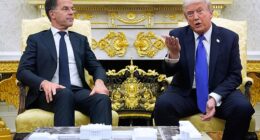 Trump meets with NATO Secretary General Mark Rutte in the Oval Office of the White House back in October of last year. Addressing the 'daddy' nickname for Trump, he told the Daily Mail today: 'In Dutch , you would say ¿ the translation of your father is daddy ¿ and I said, 'sometimes daddy has to be angry'