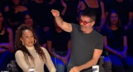 Simon Cowell pushed this Golden Buzzer for Sainted Trap Choir after their amazing cover of Prince's Purple Rain on Monday's America's Got Talent : Fantasy League