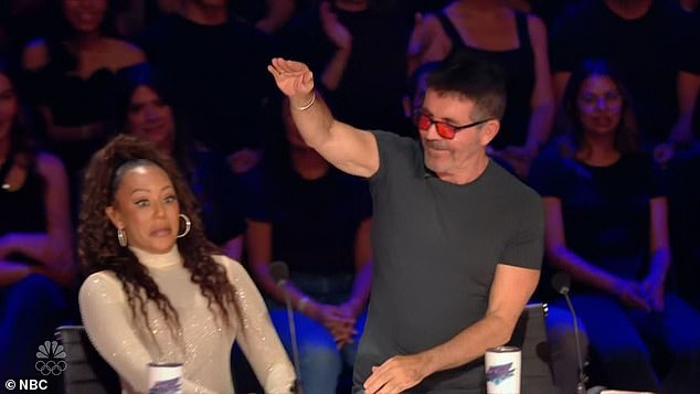 Simon Cowell pushed this Golden Buzzer for Sainted Trap Choir after their amazing cover of Prince's Purple Rain on Monday's America's Got Talent : Fantasy League