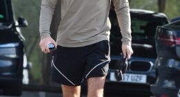 Adam Thomas emerged looking downcast on Tuesday, in the first sighting of the star since his David Haye frictions aired on I'm A Celeb All Stars