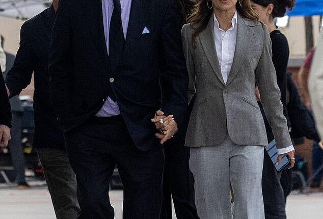 Alec Baldwin's long-running legal troubles from his fatal shooting incident on the set of his Western film Rust continue to drag on now that a judge has ruled that he will face a civil trial in October; he's pictured with wife Hilaria (R) in July 2024