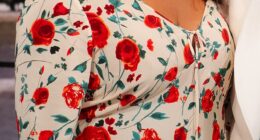 Alison Hammond looked incredible in a rose print dress as she continued to show off her 11st weight loss on Friday's episode of This Morning