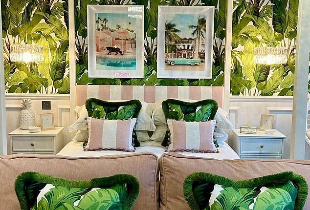 Amanda Holden, 52, showed off the incredible 'Beverly Hills Hotel-inspired' renovation of her youngest daughter's bedroom on Friday