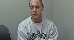 American Idol contestant Caleb Flynn's children are looking to obtain a restraining order against him after he was accused of murdering his wife. Flynn is pictured in bodycam footage