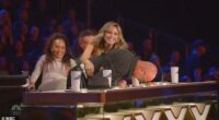 Howie Mandel pressed his Golden Buzzer with his head to steal an acrobatic duo from Heidi Klum on Monday's episode of America's Got Talent : Fantasy League on NBC