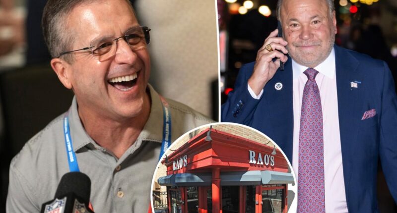 Andrew Murstein and Bo Dietl welcome new Giants coach John Harbaugh to New York