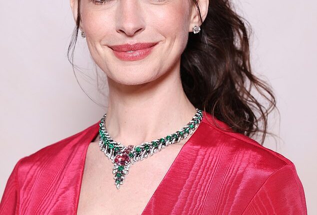 Anne Hathaway has been named People magazine's Most Beautiful Woman, appearing as the May cover star; pictured in March