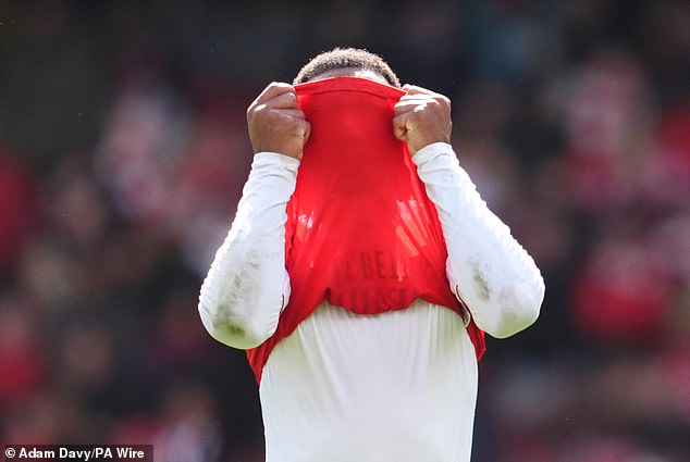 Arsenal are lost boys overwhelmed by fear, writes OLIVER HOLT after 2-1 defeat by Bournemouth - Mikel Arteta's side look shot with nerves and are now in real danger of throwing title away to Man City
