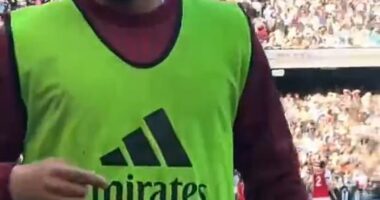 Gabriel Jesus was involved in a heated confrontation with a Man City fan on Sunday afternoon