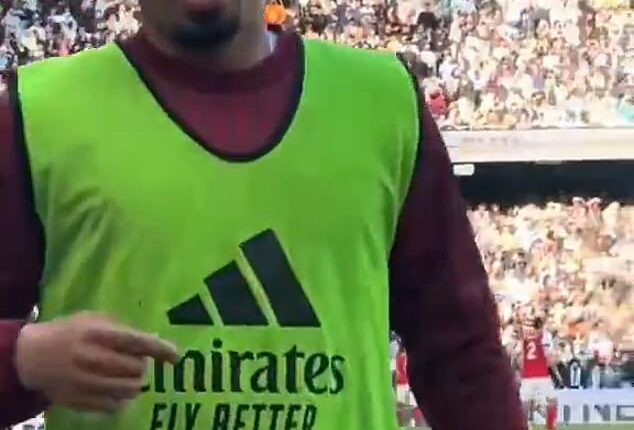 Gabriel Jesus was involved in a heated confrontation with a Man City fan on Sunday afternoon