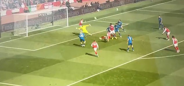 Arsenal striker Viktor Gyokeres missed this chance - and then two more - in the closing stages against Bournemouth