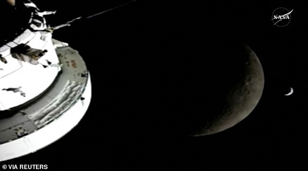 The Artemis II team captured stunning images of the Moon with a crescent Earth hanging in the background