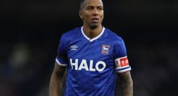 Ashley Young, pictured with Ipswich in January, has announced his retirement from football