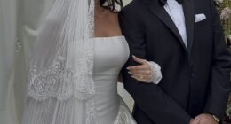 Riley, 30, and Isaac, 27, Anastasiu, from Palm Desert, California, shed a combined 90lbs ahead of their wedding, leaving their guests 'shocked'