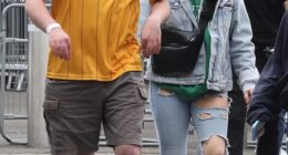 Britain's Got Talent finalist Sydnie Christmas looked in great spirits as she headed to rehearsals with fellow contestant Alex Mitchell on Saturday