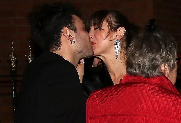 Sydnie Christmas looked emotional as she was given a kiss by a loved one following her Britain's Got Talent semi-final performance on Wednesday