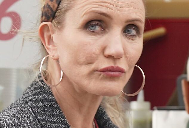 Cameron Diaz showed off her natural good looks as she filmed her new movie, The Sham, in New York City on Monday