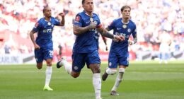 Enzo Fernandez (centre) was Chelsea's hero as they reached next month's FA Cup final