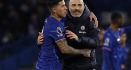 Enzo Maresca appeared to aim a dig at his former employers this week, after Chelsea vice-captain Enzo Fernandez (left) was banned for two games by the club