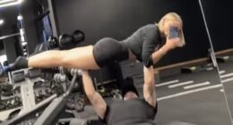 Mykhailo Mudryk showed off his strength by bench pressing his influencer girlfriend