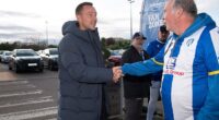 John Terry met Colchester United fans before watching their match against Accrington