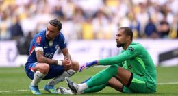 Chelsea goalkeeper Robert Sanchez went down near the end at Leeds to disrupt their stride