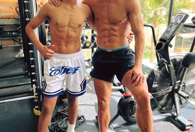 Cristiano Ronaldo could be playing football alongside his son in the near future