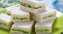 The Queen liked her cucumber sandwiches with a smear of yogurt and sprigs of fresh mint