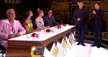 Declan Donnelly made a cheeky jibe at Simon Cowell as he joked the judge has had 'some work done' during Friday's semi-final of Britain's Got Talent