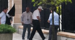 President Donald Trump arrives at the White House after visiting Trump National Golf Club, Sunday, April 5, 2026, in Washington