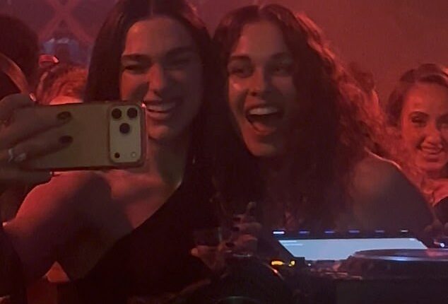 Dua Lipa danced the night away in style on Saturday night as she partied at the Warner Music & Vanguart's BRIT Awards afterparty with Hennessy at Cut and Craft in Manchester