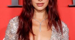 Dua Lipa opened up about the highs and lows of fame, mentioning the 'humiliating' experience she suffered after a meme of her dancing went viral (pictured last month at Time 100 Gala)