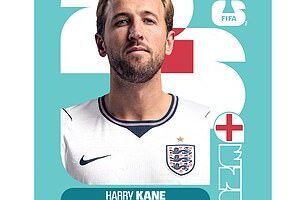 Harry Kane is in the England squad of the 2026 World Cup Panini book