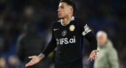 Enzo Fernandez was seen reacting to the Chelsea fans after their 3-0 loss to Brighton